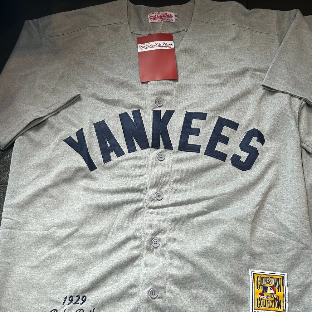 MITCHELL and NESS 1929 NY YANKEES BABE RUTH Men's JERSEY Sz M,L,XL,2X,3X NWT - Picture 2 of 7